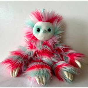 Aurora Skyler Sloth Pink Green Horn Plush Stuffed Animal Toy